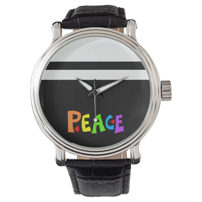 Montre MAZIPOODLES Peace Rainbow 3 (devant)