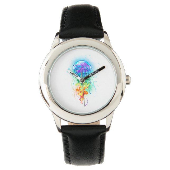 Montre Méduse arc-en-ciel (devant)