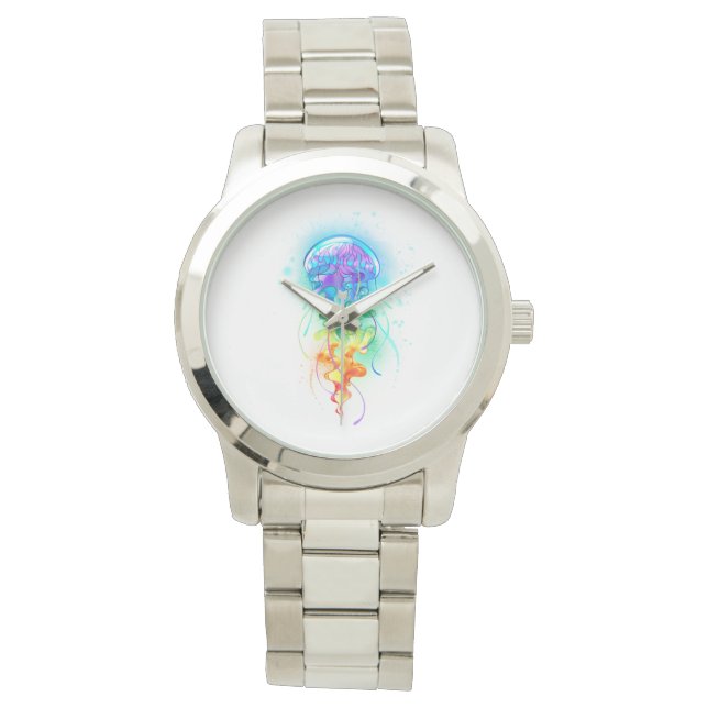 Montre Méduse arc-en-ciel (devant)