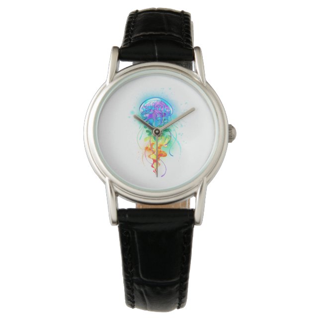 Montre Méduse arc-en-ciel (devant)