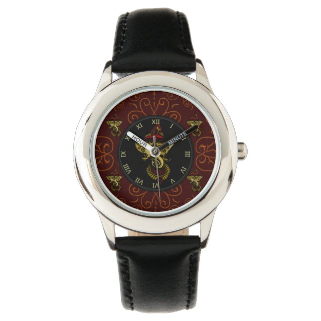 Montre Mehndi Ganesha (Rouge) (devant)