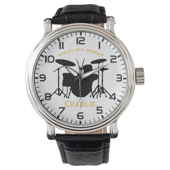 Montre Meilleur batteur du monde personnalisé (devant)