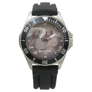Montre Meilleur Grand-Père Jamais Photo Personnalisée Cré