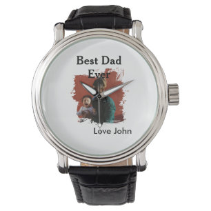 Montre Meilleur papa du monde cadeau photo nom simple pou