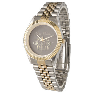 Montre Meilleur papa du monde Élégante typographie Ajoute