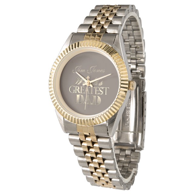 Montre Meilleur papa du monde Élégante typographie Ajoute (Incliné)