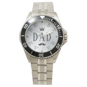 Montre MEILLEUR PAPA JAMAIS Gradié D'Argent