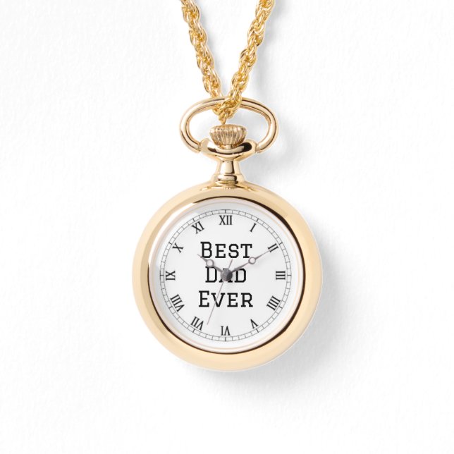 MONTRE MEILLEUR PAPA JAMAIS OR PLATED WATCH (Recto)