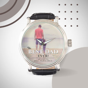 Montre Meilleur papa toujours Typographie Photo de la Fêt