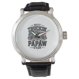 Montre Meilleur Papaw de camionnage jamais Vintage vecteu
