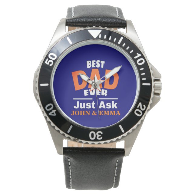 Montre Meilleur Père Jamais Demander Juste ... Personnali (devant)