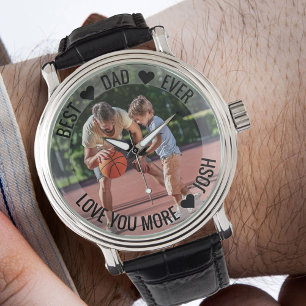 Montre Meilleur père jamais une photo personnalisée