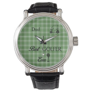Montre Meilleur Plaid Vert Golfer