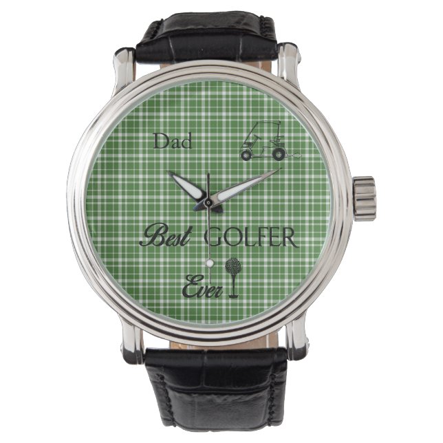 Montre Meilleur Plaid Vert Golfer (devant)
