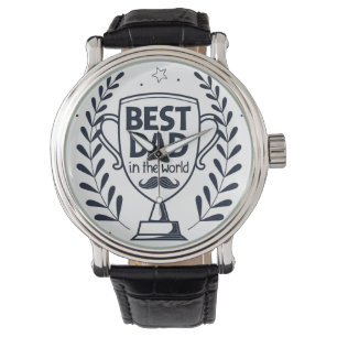 Montre Meilleur Trophée Papa - Cadeau de fête du Père