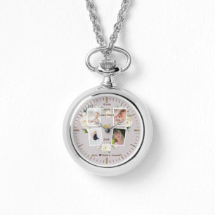 Montre Meilleure grand-mère photo Floral World's Day