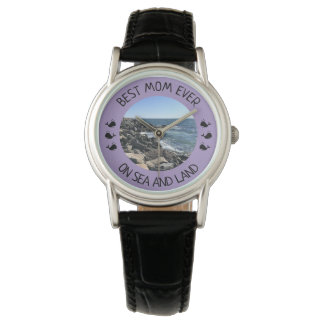 Montre Meilleure Maman Photo d'Océan Bleu