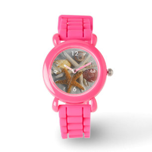 Montre Mélange de coquillages et d'étoiles de mer sur l