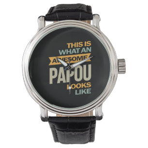 Montre Mens Awesome Papou Apparaît - Don Père