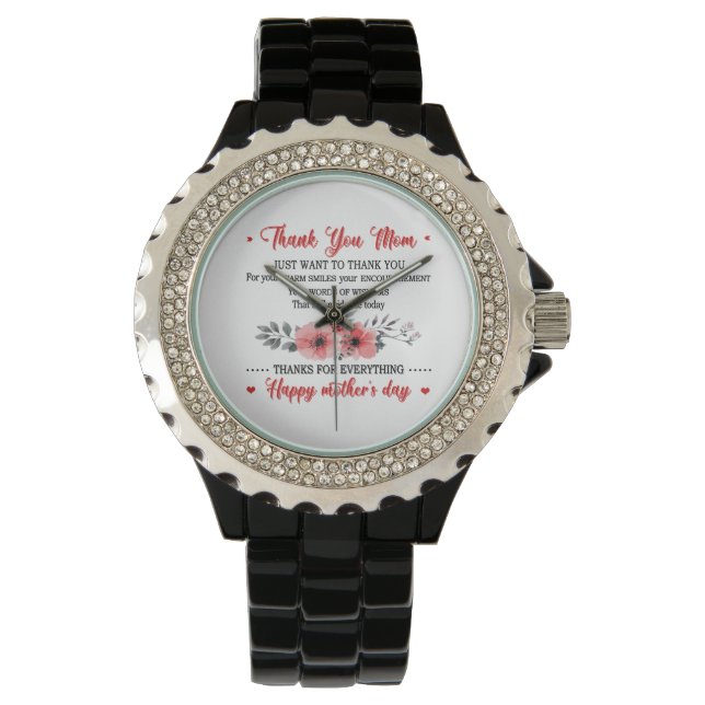 Montre Merci Maman Joyeuse fête des mères (devant)