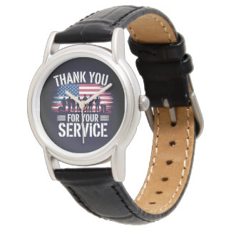 Montre Merci pour votre service, la fête des vétérans et