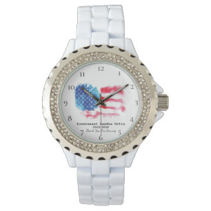 Montre *~* Mère militaire Vétérinaire Rouge Blanc Bleu Am