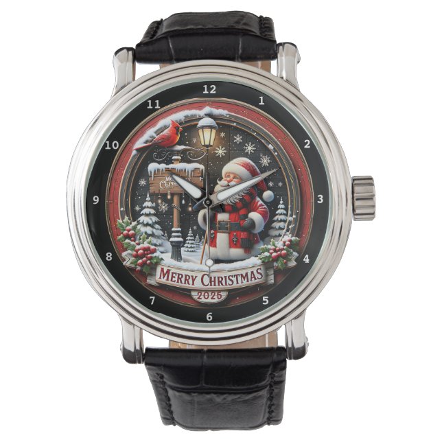Montre Merry Christmas Santa and Lantern (devant)