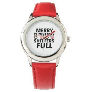 MONTRE MERRY CHRISTMAS SHITTERS PLEIN