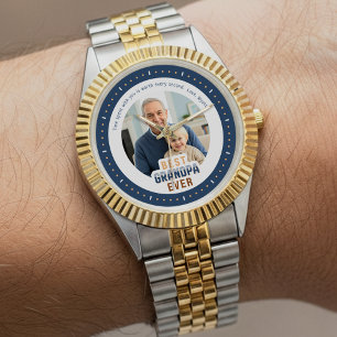 Montre Message photo personnalisé Meilleur Grand-Père Eve
