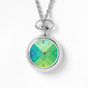 Montre Mi-siècle méga plaid - vert jade