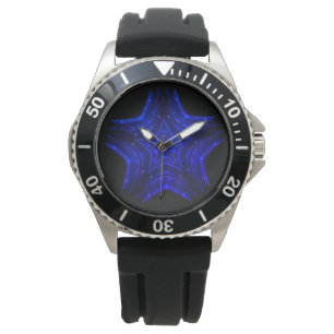 Montre Midnight Blue Star Black Classic Watch Cool Papa