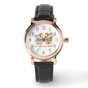 Montre mignon amoureux des abeilles gnome art du mot