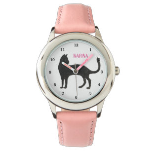 Montre Mignon Chat Noir Animal Fille Enfants