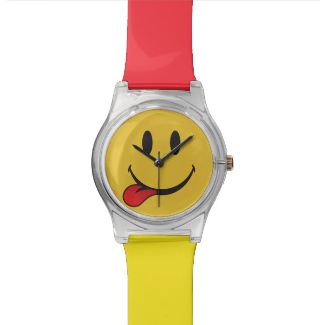 Montre Mignon collant l'emoji de langue (Fermer)