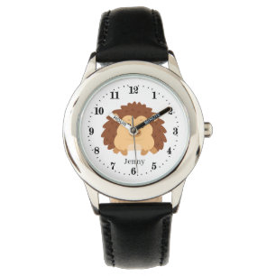 Montre mignon enfants amateurs de hérisson ajouter nom un