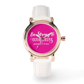 Montre Mignon Rose Chaud Fort et Courageux Simple