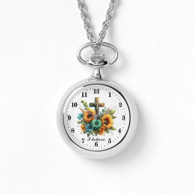 Montre Mignonne croix religieuse je crois (Recto)