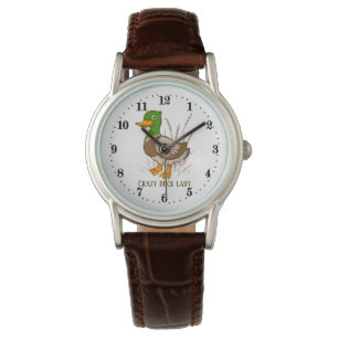 Montre mignonne dame de canard fou ajouter du texte