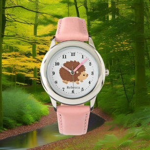 Montre mignonne filles hérisson ajouter nom