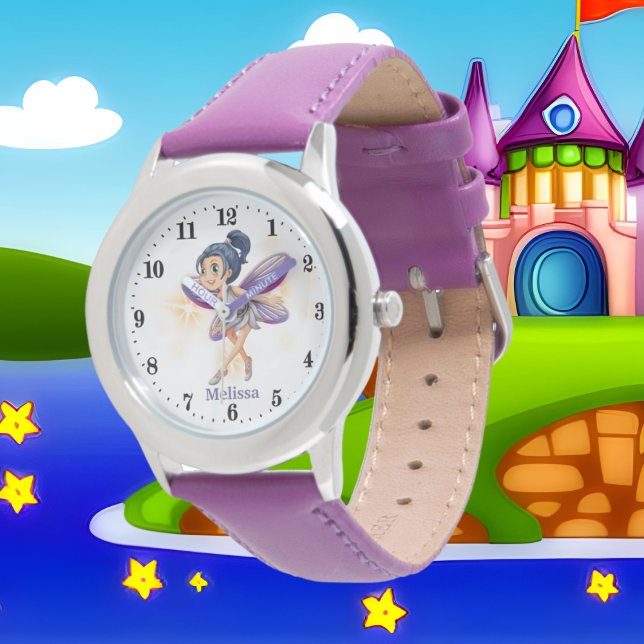Montre mignonne filles imaginaire fairy ajouter nom Watch (Créateur téléchargé)