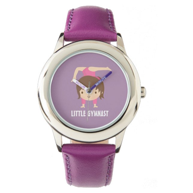 Montre Mignonne petite gymnaste fille Gymnastique Pose (devant)