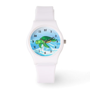 Montre mignonne plage tortue de mer