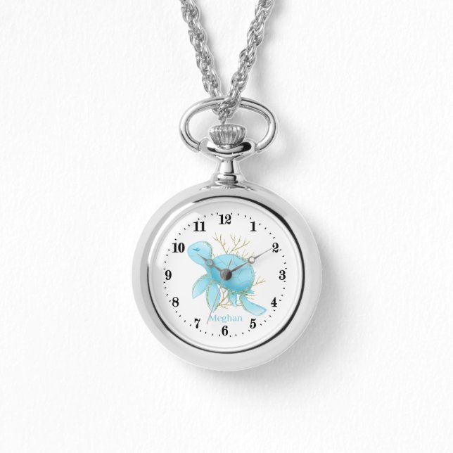 Montre mignonne plage tortue de mer (Recto)