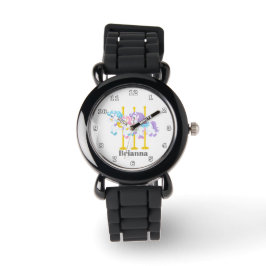 Montre Mignonnes filles ajouter nom carousel cheval ajout