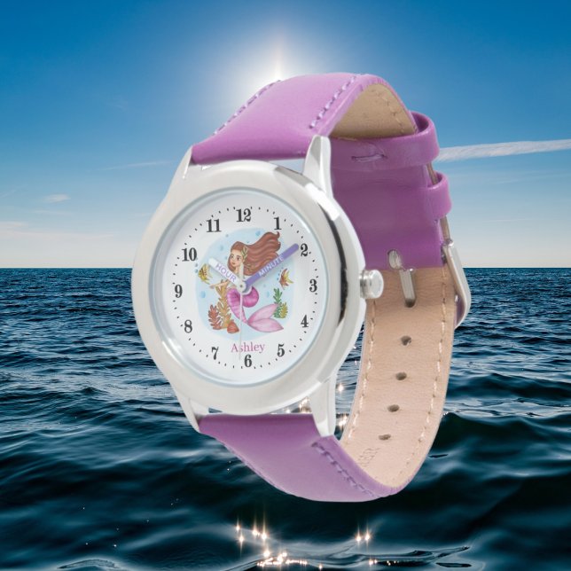 Montre mignonnes filles amatrices sirènes ajouter nom Wat (Créateur téléchargé)