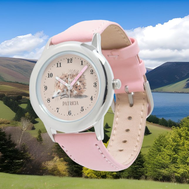 Montre mignonnes filles hérisson amants ajouter nom (Créateur téléchargé)
