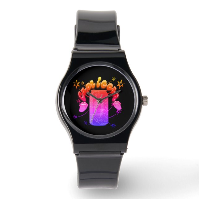 Montre Mikitiez capricorn diable rockstar saturn (Recto)