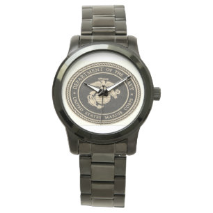 Montre militaire de la marine en acier inoxydable 