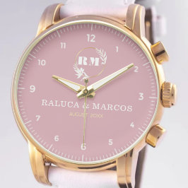 Montre Minimal Boho Monogram Couple Name 