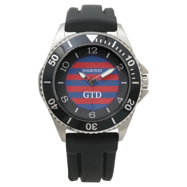 Montre Mode personnel Vibrant horizontal Stripes Dial (devant)